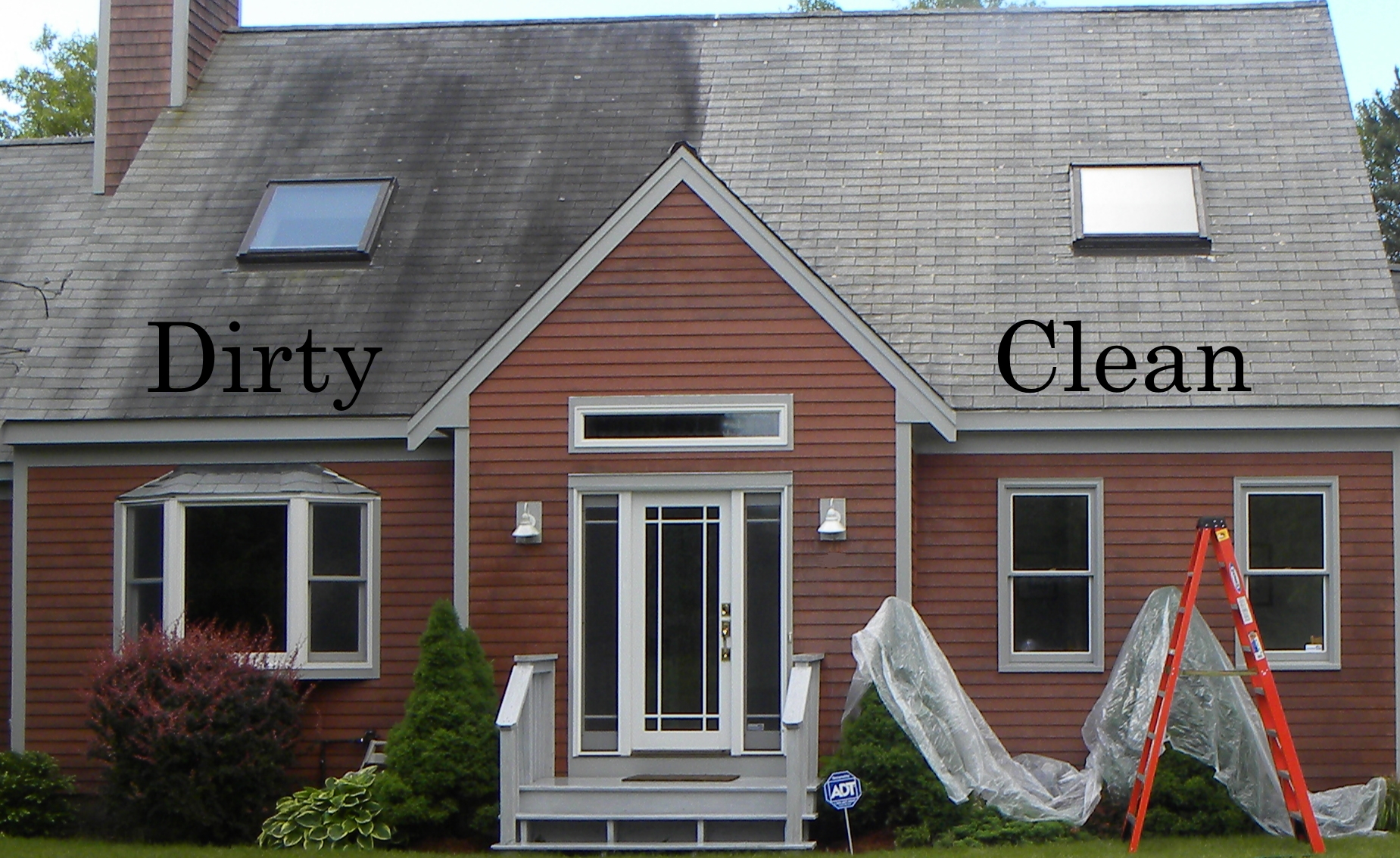 cape cod half roof clean