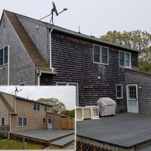 Collage before and after house